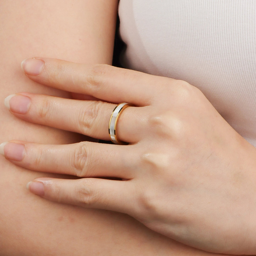 Mother of Pearl Ring for Women | Unique Wedding Ring | Soria Jewelry