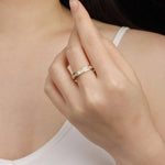 Load image into Gallery viewer, Mother of Pearl Ring for Women | Unique Wedding Ring | Soria Jewelry
