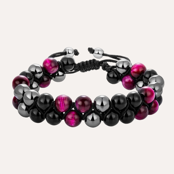 Double Layer Beaded Bracelet | Vintage Men's Jewelry | Soria Jewelry