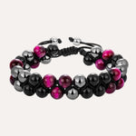 Load image into Gallery viewer, Double Layer Beaded Bracelet | Vintage Men&#39;s Jewelry | Soria Jewelry
