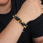 Load image into Gallery viewer, Double Layer Beaded Bracelet | Vintage Men&#39;s Jewelry | Soria Jewelry
