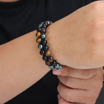 Load image into Gallery viewer, Double Layer Beaded Bracelet | Vintage Men&#39;s Jewelry | Soria Jewelry
