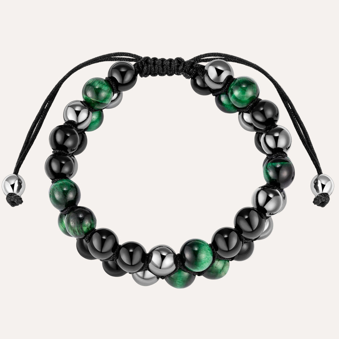 Double Layer Beaded Bracelet | Vintage Men's Jewelry | Soria Jewelry