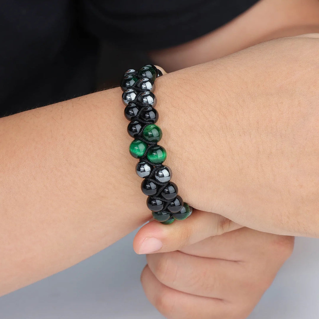 Double Layer Beaded Bracelet | Vintage Men's Jewelry | Soria Jewelry