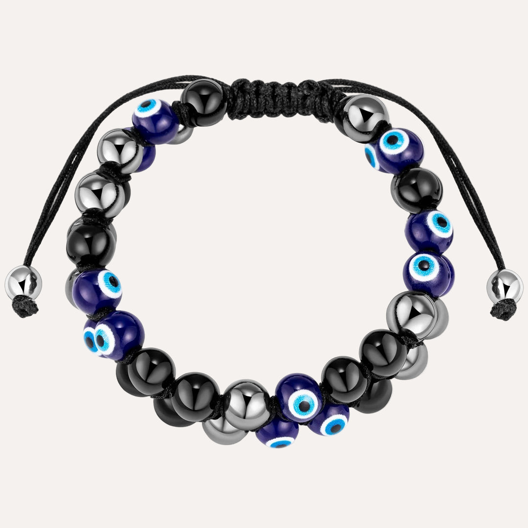 Double Layer Beaded Bracelet | Vintage Men's Jewelry | Soria Jewelry