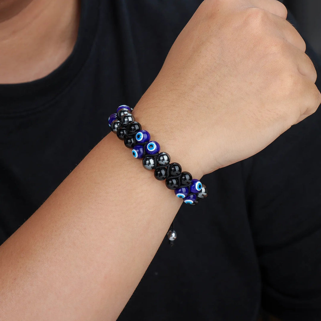 Double Layer Beaded Bracelet | Vintage Men's Jewelry | Soria Jewelry