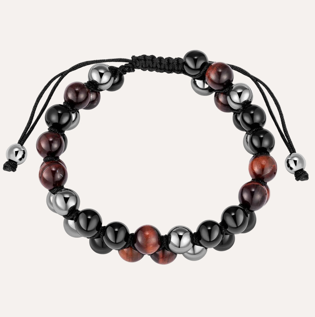 Double Layer Beaded Bracelet | Vintage Men's Jewelry | Soria Jewelry