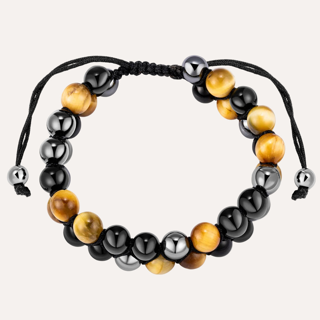 Double Layer Beaded Bracelet | Vintage Men's Jewelry | Soria Jewelry