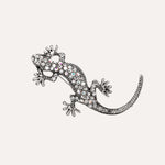 Load image into Gallery viewer, Lizard Brooch for Women | Vintage Animal Crystal Pin | Soria Jewelry
