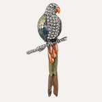 Load image into Gallery viewer, Parrot Brooch for Women | Vintage Crystal Animal Pin | Soria Jewelry
