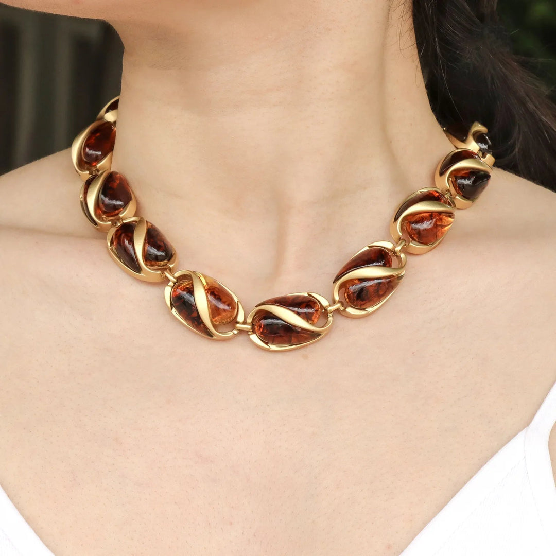 Bead Necklace Bracelet Set with Gold Chain for Women | Soria Jewelry