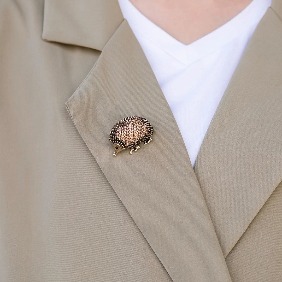 Vintage Hedgehog Brooch for Women | Soria Jewelry