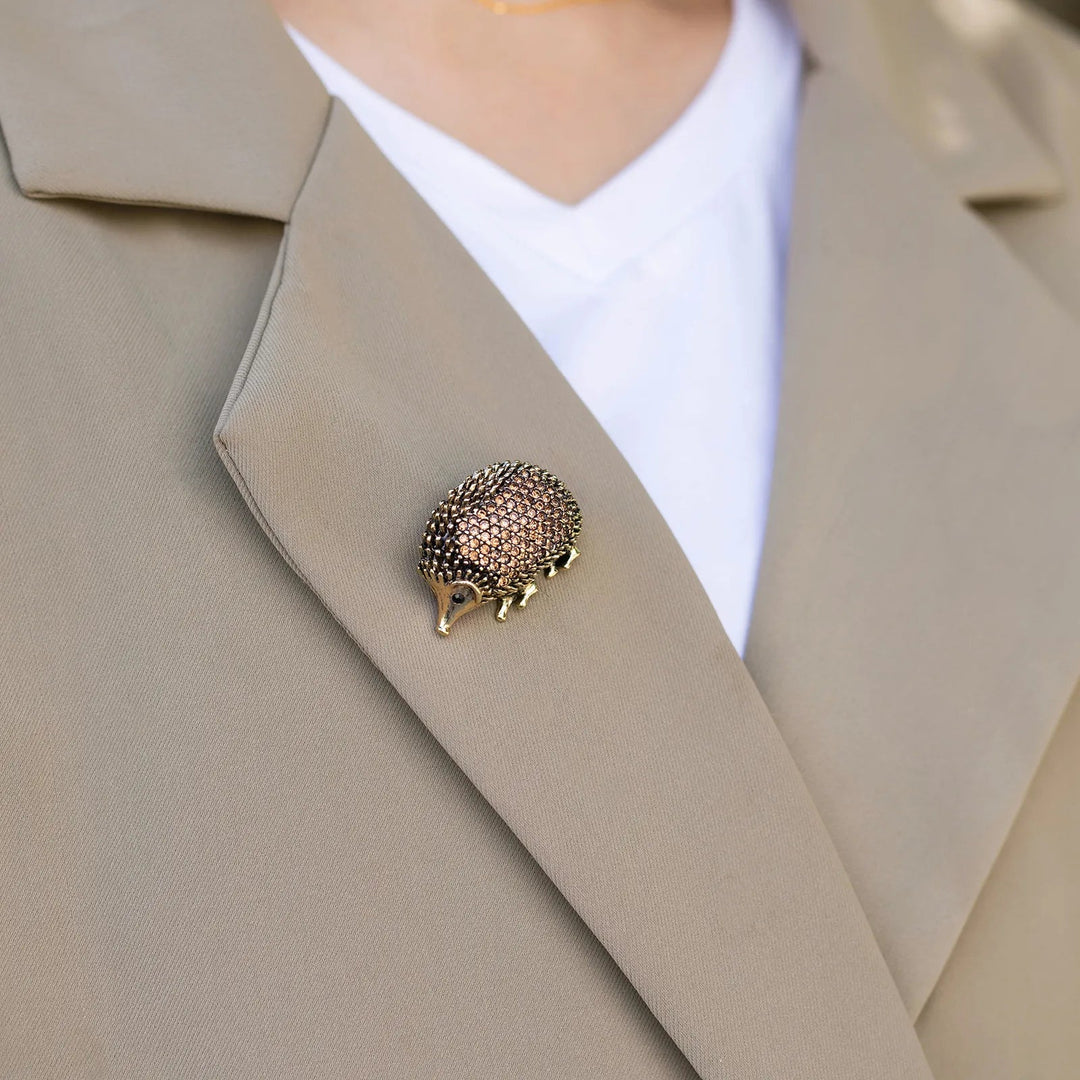 Vintage Hedgehog Brooch for Women | Soria Jewelry