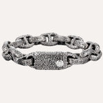 Load image into Gallery viewer, Silver Chain Bracelet for Men | Vintage Old Metal Textured Design | Soria Jewelry
