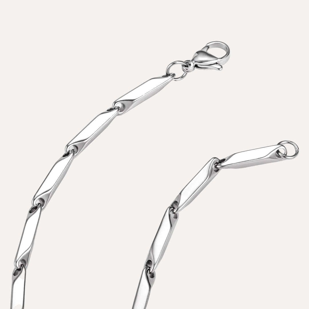 Silver Chain Necklace with Vintage Punk Style for Women Men | Soria Jewelry