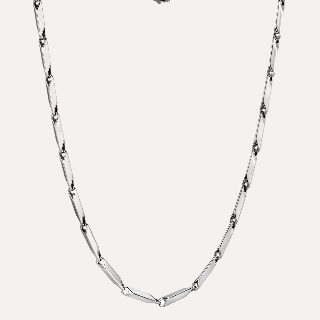 Silver Chain Necklace with Vintage Punk Style for Women Men | Soria Jewelry