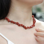 Load image into Gallery viewer, Necklace for Women | Vintage Red Stone Jewelry | Soria Jewelry
