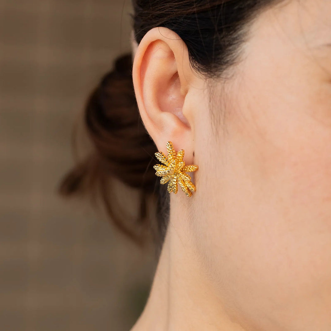 Wheat Earrings - Vintage Gold Tone Design for Women | Soria Jewelry